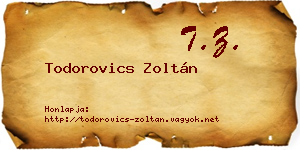 Todorovics Zoltán névjegykártya