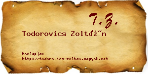 Todorovics Zoltán névjegykártya