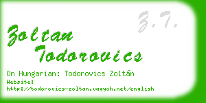 zoltan todorovics business card