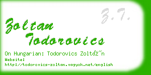 zoltan todorovics business card